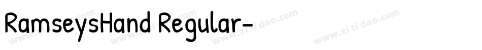 RamseysHand Regular字体转换